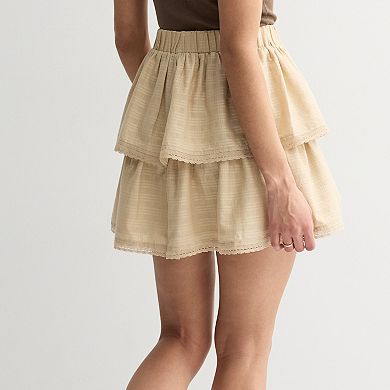 Juniors' SO® Tiered Mini Skirt