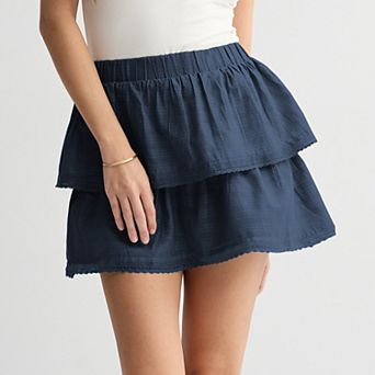 Juniors' SO® Tiered Mini Skirt