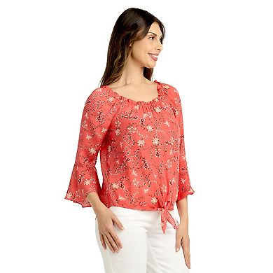 Women's AB Studio Off-The-Shoulder Bell Sleeve Top