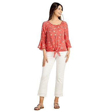 Women's AB Studio Off-The-Shoulder Bell Sleeve Top
