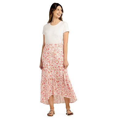 Women's AB Studio Pull-On High-Low Hem Skirt