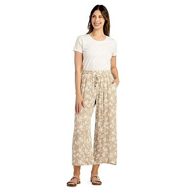 Women's AB Studio Tie-Front Elastic Waistband Cropped Pants
