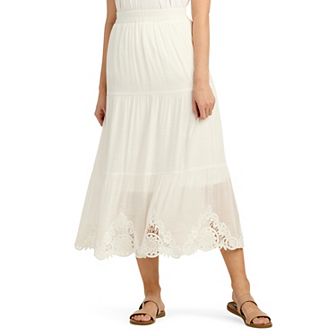 Women's AB Studio Pull-On Tiered Midi Skirt