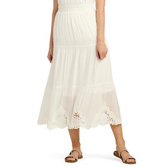 Women's AB Studio Pull-On Tiered Midi Skirt