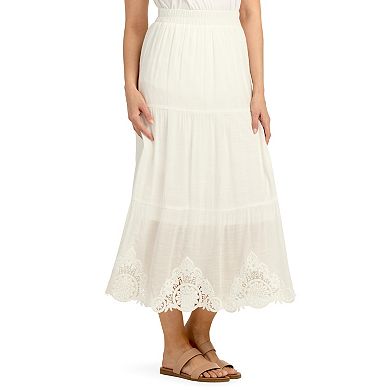 Women's AB Studio Pull-On Tiered Midi Skirt