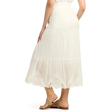 Women's AB Studio Pull-On Tiered Midi Skirt