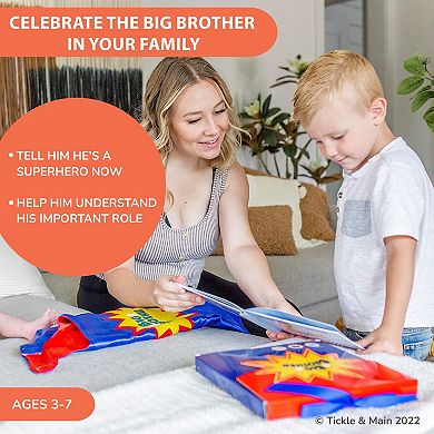 3 Piece Gift Set Includes Big Brothers Are Superheroes Book, Satin Cape, Mask