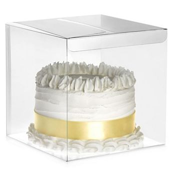 30-pack Clear Gift Boxes For Cake, Wedding, Baby Shower, Birthday Party (6x6 In)