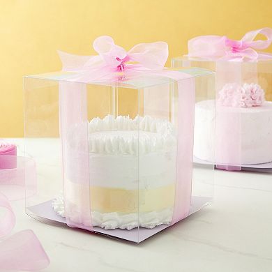 30-pack Clear Gift Boxes For Cake, Wedding, Baby Shower, Birthday Party (6x6 In)