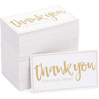200 Pack Thank You For Your Order Cards For Small Business, 3.5x2 Inches