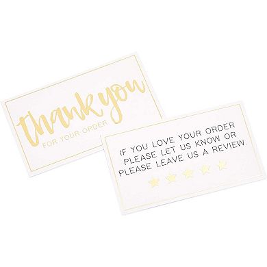 200 Pack Thank You For Your Order Cards For Small Business, 3.5x2 Inches