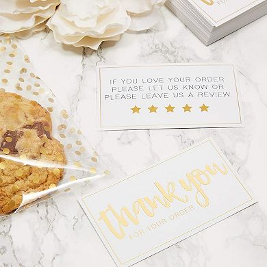200 Pack Thank You For Your Order Cards For Small Business, 3.5x2 Inches