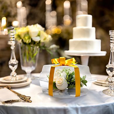 20 Pack Clear Flower Boxes For Corsage, Prom And Wedding Craft Container