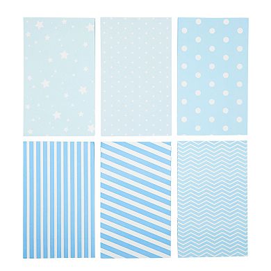 36 Pack Blue Gift Bags For Baby Shower Party Favors, 5.5 X 9 X 3.15 In