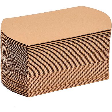 50 Pack Kraft Pillow Boxes Set With 100ft Jute Twins For Wedding Party Favor