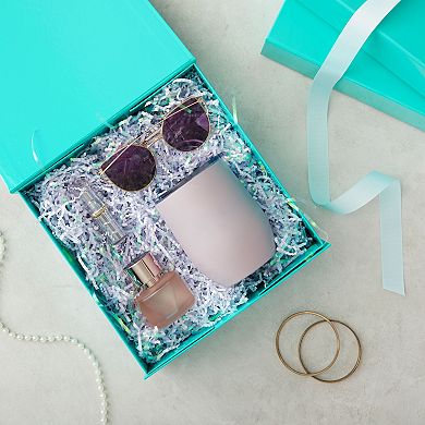 6 Pack Proposal Boxes, 9.5 X 9.5 X 3.5 Inch Glossy Teal Magnetic Gift Box