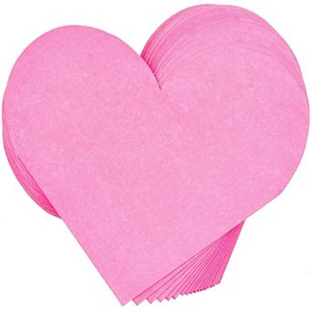 50x Hot Pink Heart Shape Party Napkins Wedding Engagement Bridal Shower Cocktail