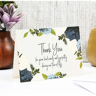 60 Pack Thank You Cards Bulk, Notes With Envelopes For Funeral , Floral 5 X 7 In