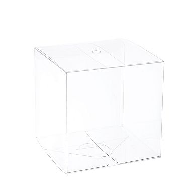 30 Pcs Clear Candy Apple Boxes With Hole Top, For Easter Favor Supplies, 4x4x4"