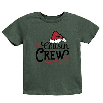 Cousin Crew Santa Hat Toddler Short Sleeve Graphic Tee