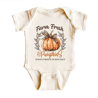Coquette Farm Fresh Pumpkin Baby Bodysuit