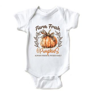 Coquette Farm Fresh Pumpkin Baby Bodysuit