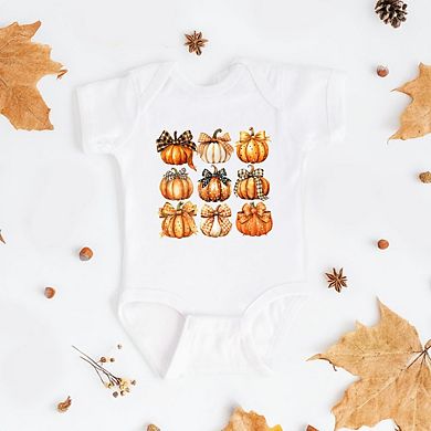 Coquette Fall Pumpkin Chart Baby Bodysuit