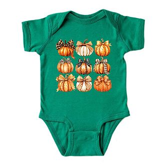 Coquette Fall Pumpkin Chart Baby Bodysuit