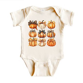 Coquette Fall Pumpkin Chart Baby Bodysuit