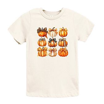 Coquette Fall Pumpkin Chart Toddler Short Sleeve Graphic Tee