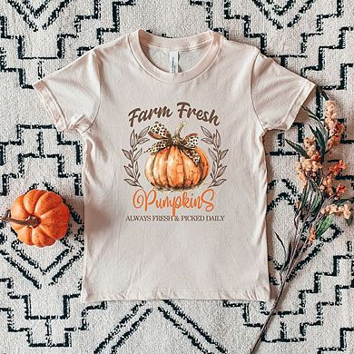 Coquette Farm Fresh Pumpkin Toddler Short Sleeve Graphic Tee