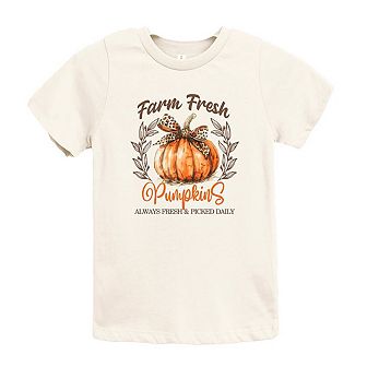 Coquette Farm Fresh Pumpkin Toddler Short Sleeve Graphic Tee