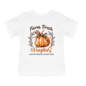 Coquette Farm Fresh Pumpkin Toddler Short Sleeve Graphic Tee
