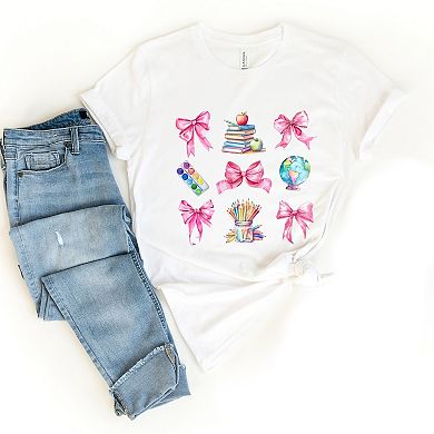 Simply Sage Market Coquette Pastel Teacher Collage Short Sleeve Tee