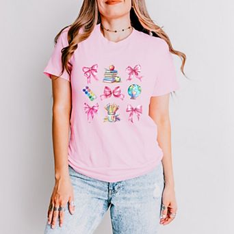 Simply Sage Market Coquette Pastel Teacher Collage Short Sleeve Tee