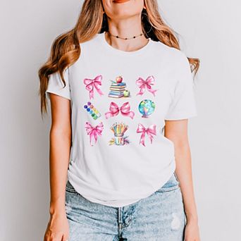 Simply Sage Market Coquette Pastel Teacher Collage Short Sleeve Tee