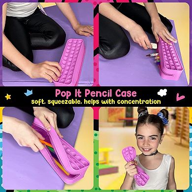 Fidget Pop Stationery Set, Pop Fidget Toy Set With Fidget Notebook