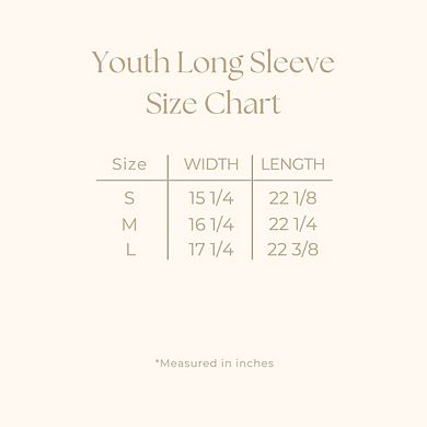 Coquette Fall Pumpkin Chart Youth Long Sleeve Graphic Tee