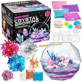 18 pc Crystal Growing Kit, Terrarium, Unicorn Gifts, Ideal Holiday Gift
