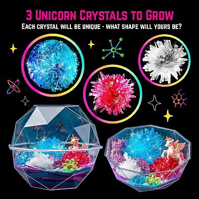 18-Pieces Crystal Growing Kit, Terrarium, Unicorn Gifts, Ideal Holiday Gift