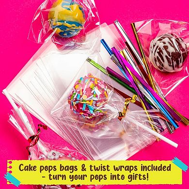Cake Pop Craze Kit, Kids Baking Set, With Cake Pop Mold, Kit Stand And Gift Bags