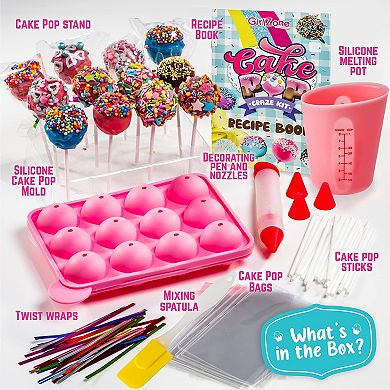Cake Pop Craze Kit, Kids Baking Set, With Cake Pop Mold, Kit Stand And Gift Bags
