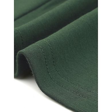 Women's Scoop Neck Pocket Smocked Casual Midi Dress