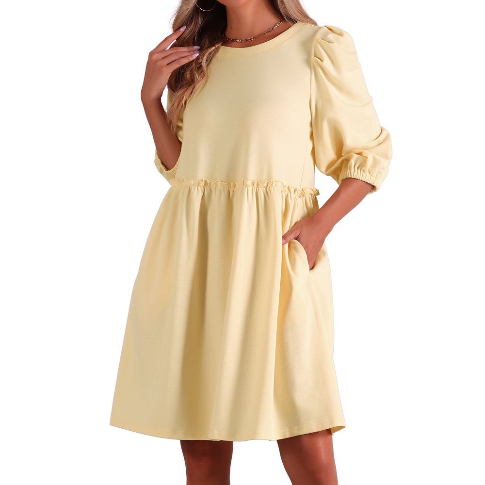 Smocked Scoop Neck Sleeveless Tank Dress main image 1