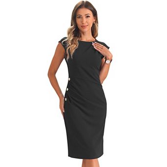 Summer Dresses For Women Rear Split Knee Length Elegant Tank Bodycon Midi Dress