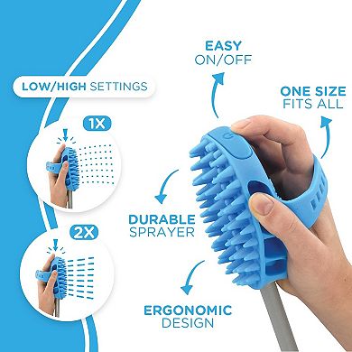Dog Bath Brush Pro, Sprayer And Scrubber Tool In One, Bathing/grooming Supplies