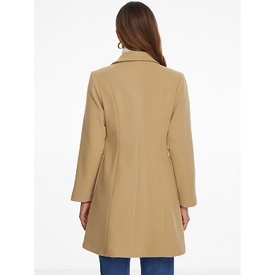 Winter Coats For Women's Notch Lapel Double Breasted Peacoats