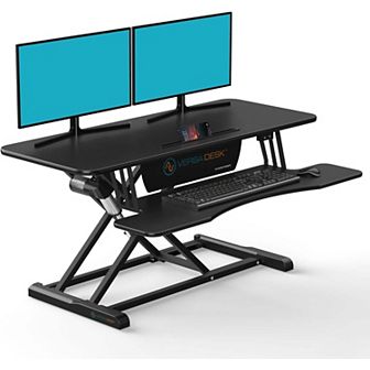 VersaDesk Power Riser 40"W Electric Adjustable Standing Desk Converter, Black