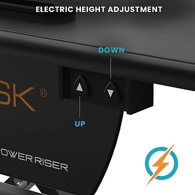 VersaDesk Power Riser 40"W Electric Adjustable Standing Desk Converter, Black