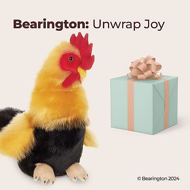 9.5" Rooster, Roy Yellow and Black Plush Stuffed Animal, For Ages 3-14